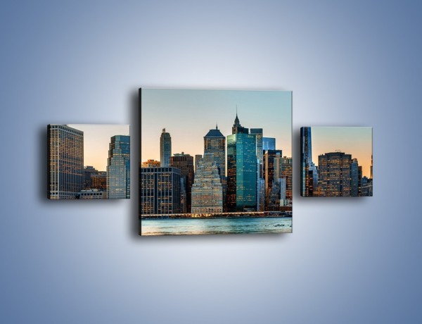 Obraz na płótnie – Panorama Manhattanu – trzyczęściowy AM521W4