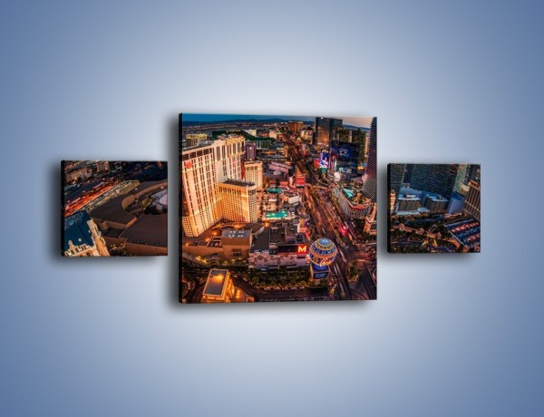 Obraz na płótnie – Centrum Las Vegas – trzyczęściowy AM588W4
