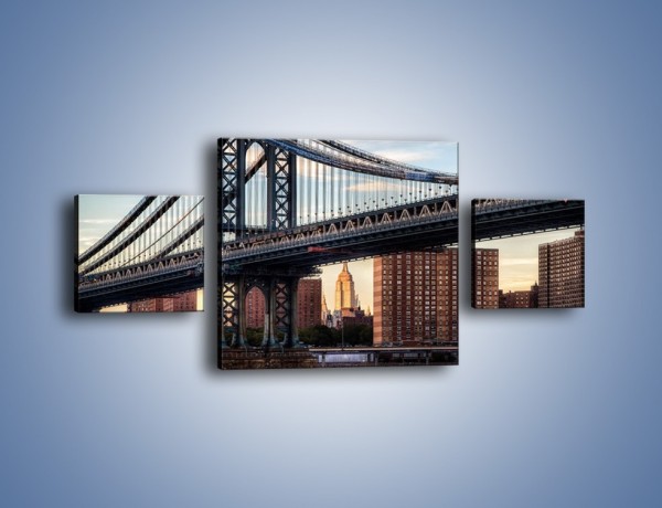 Obraz na płótnie – Manhattan Bridge – trzyczęściowy AM607W4