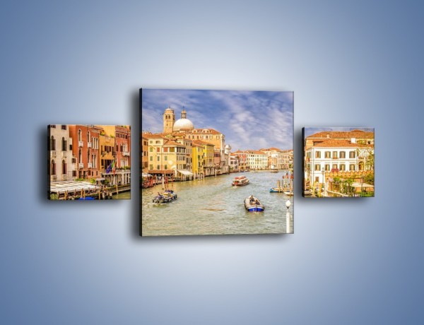 Obraz na płótnie – Canal Grande w Wenecji o poranku – trzyczęściowy AM617W4