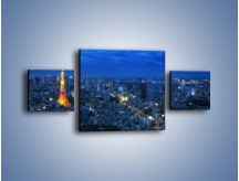 Obraz na płótnie – Tokyo Tower w Japonii – trzyczęściowy AM621W4