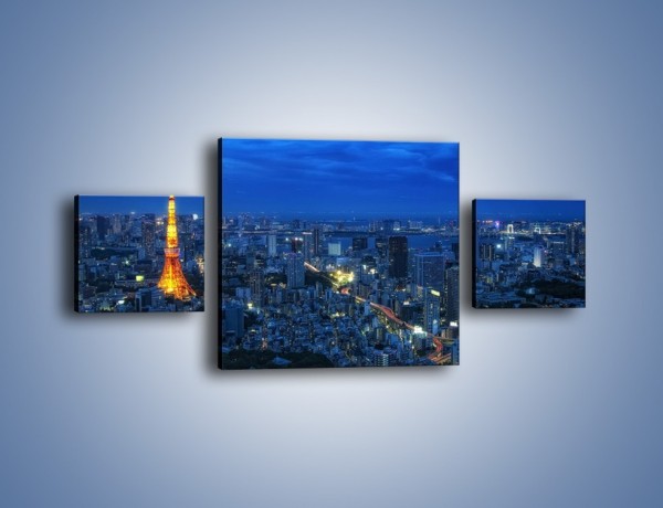 Obraz na płótnie – Tokyo Tower w Japonii – trzyczęściowy AM621W4