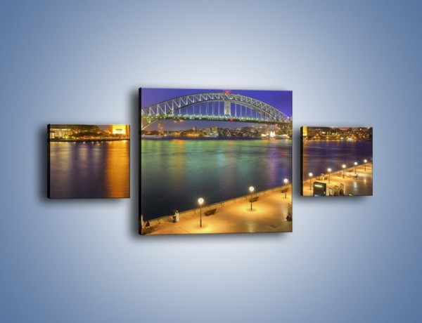Obraz na płótnie – Most nad zatoką Port Jackson w Sydney – trzyczęściowy AM631W4