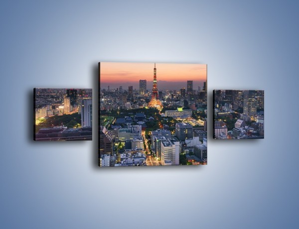 Obraz na płótnie – Tokyo o poranku – trzyczęściowy AM633W4