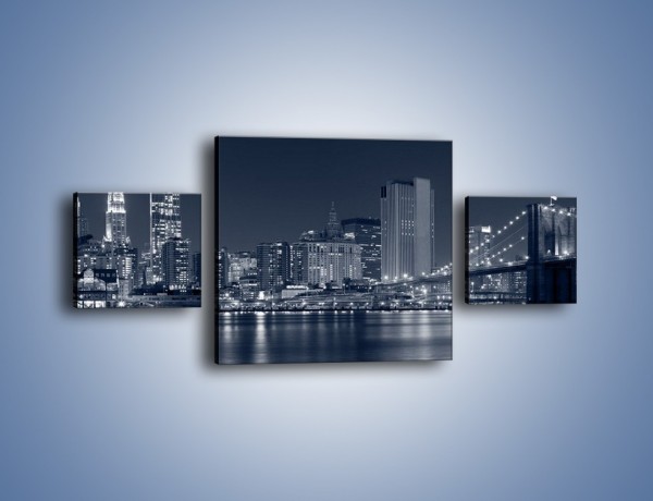 Obraz na płótnie – Manhattan w jednolitym kolorze – trzyczęściowy AM645W4