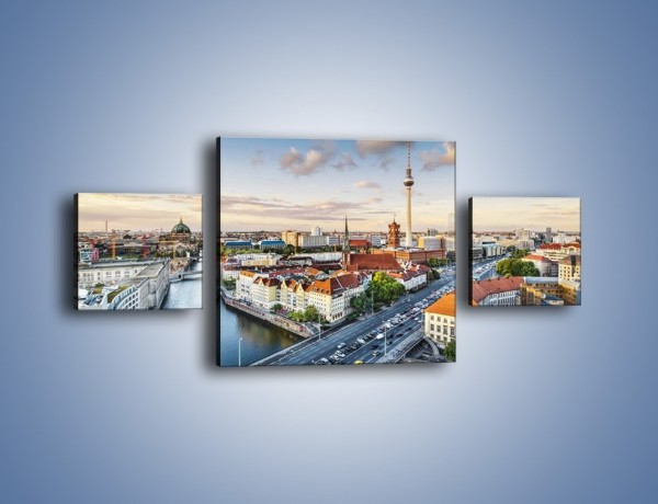 Obraz na płótnie – Panorama Berlina – trzyczęściowy AM673W4