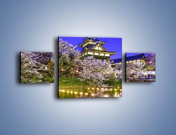 Obraz na płótnie – Zamek Yoshida-Kōriyama – trzyczęściowy AM676W4