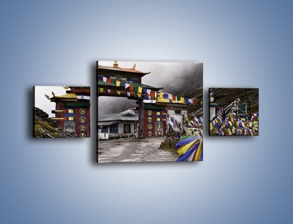 Obraz na płótnie – Brama do miasta Tawang w Tybecie – trzyczęściowy AM689W4
