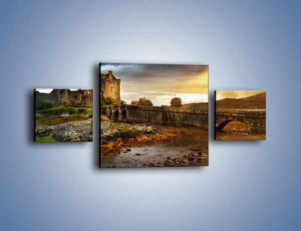 Obraz na płótnie – Zamek Eilean Donan w Szkocji – trzyczęściowy AM697W4