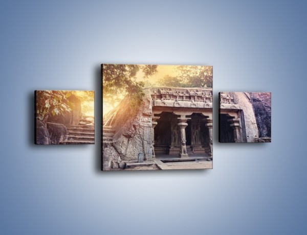 Obraz na płótnie – Varaha Cave – świątynia wykuta w skale – trzyczęściowy AM698W4