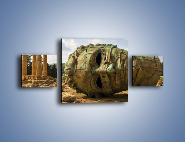 Obraz na płótnie – Ruiny Świątyni Kastora i Polluksa – trzyczęściowy AM705W4