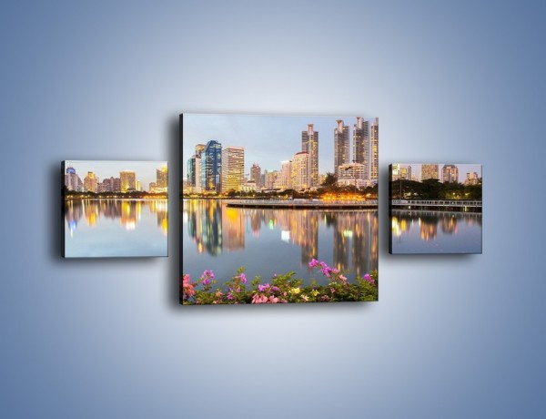 Obraz na płótnie – Panorama Bangkoku – trzyczęściowy AM710W4