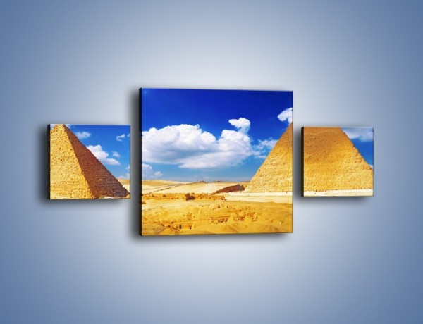 Obraz na płótnie – Panorama egipskich piramid – trzyczęściowy AM725W4