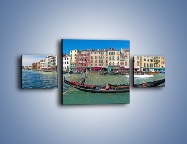 Obraz na płótnie – Panorama Canal Grande w Wenecji – trzyczęściowy AM745W4