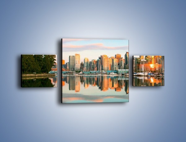 Obraz na płótnie – Widok na Vancouver – trzyczęściowy AM765W4