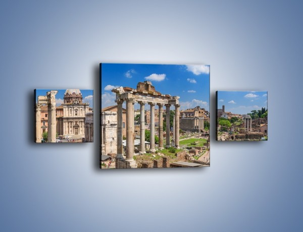 Obraz na płótnie – Panorama rzymskich ruin – trzyczęściowy AM767W4