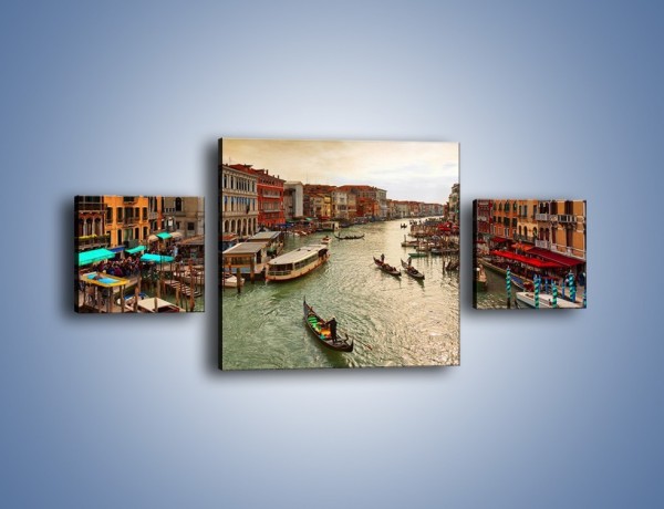 Obraz na płótnie – Wenecka architektura w Canal Grande – trzyczęściowy AM810W4