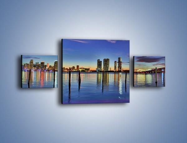 Obraz na płótnie – Panorama Miami – trzyczęściowy AM818W4