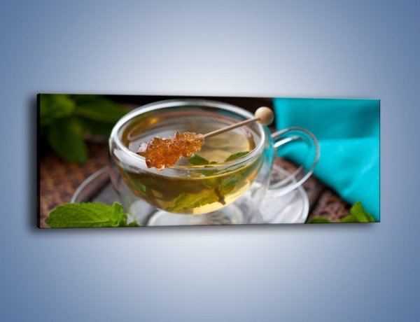 Obraz na płótnie – Oczyszczająca zielona herbata – jednoczęściowy panoramiczny JN104
