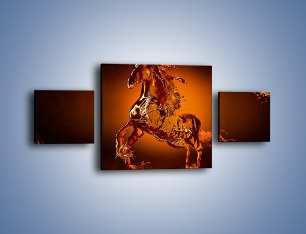 Obraz na płótnie – Wodny koń w mocnym świetle – trzyczęściowy GR228W4