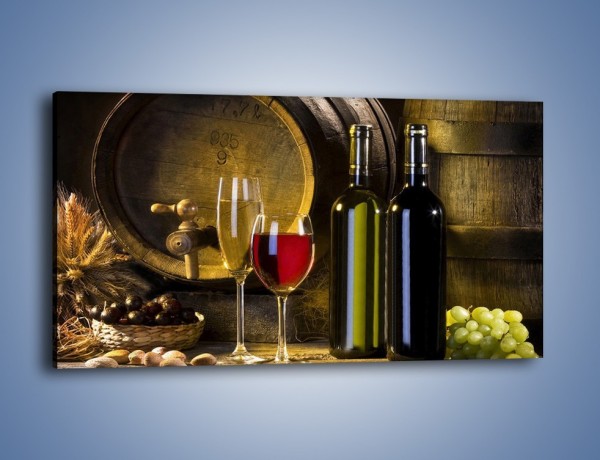 Obraz na płótnie – Wino czerwone czy białe – jednoczęściowy panoramiczny JN107