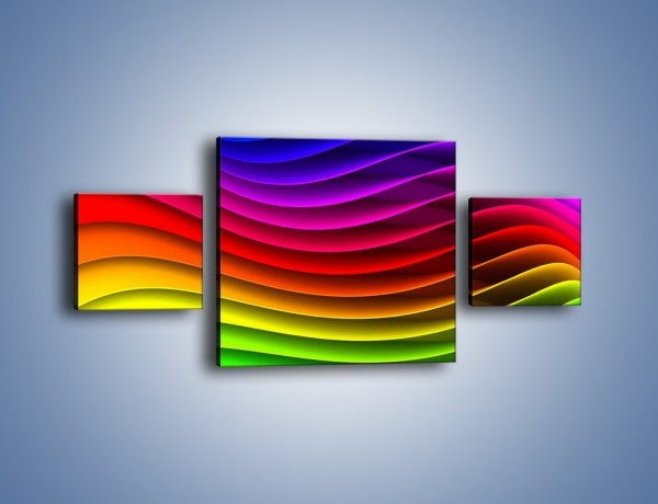 Obraz na płótnie – Falą w kolorze – trzyczęściowy GR393W4