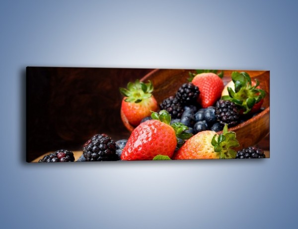 Obraz na płótnie – Misa pełna owocowego zdrowia – jednoczęściowy panoramiczny JN110