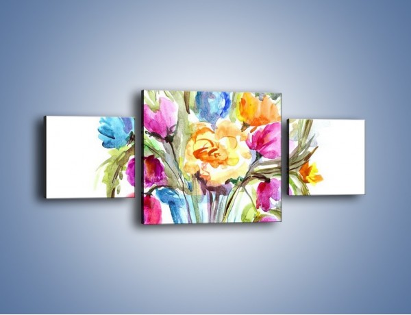 Obraz na płótnie – Wazonik z kwiatami – trzyczęściowy GR446W4