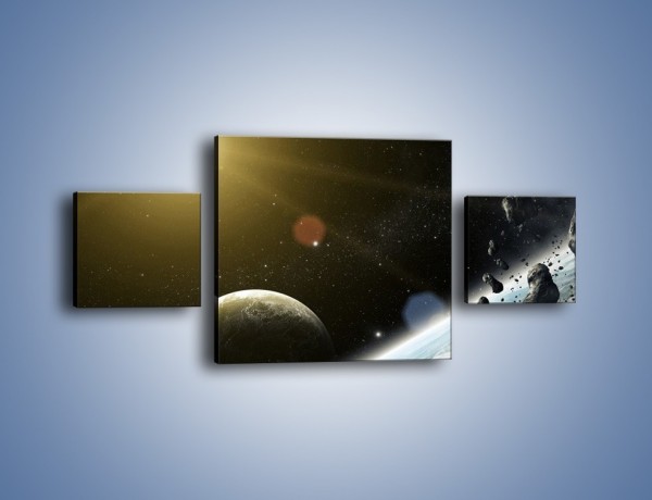 Obraz na płótnie – Dotrzeć między planety – trzyczęściowy GR534W4