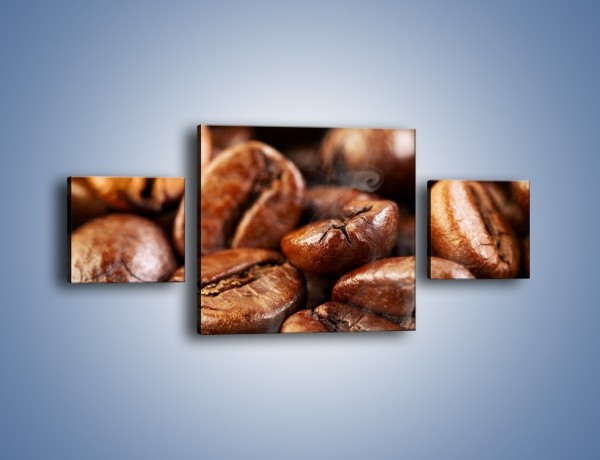Obraz na płótnie – Parzone ziarna kawy – trzyczęściowy JN027W4