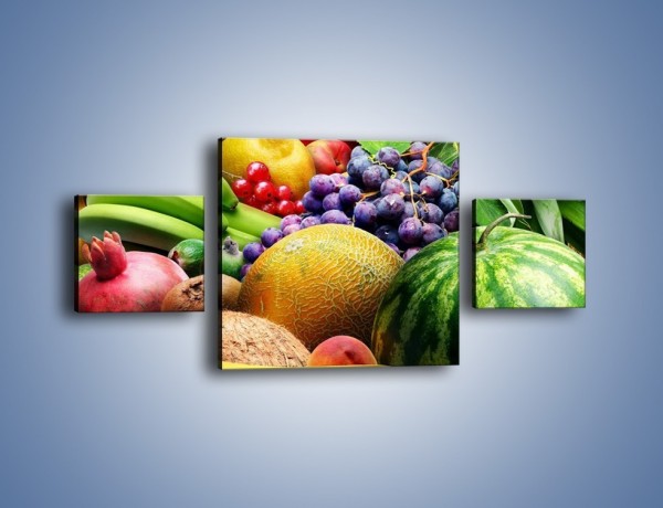 Obraz na płótnie – Stół pełen dojrzałych owoców – trzyczęściowy JN072W4