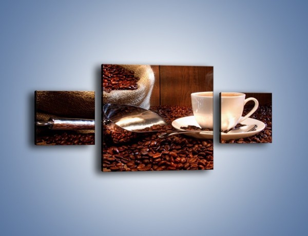 Obraz na płótnie – Poranna energia z kawą – trzyczęściowy JN098W4