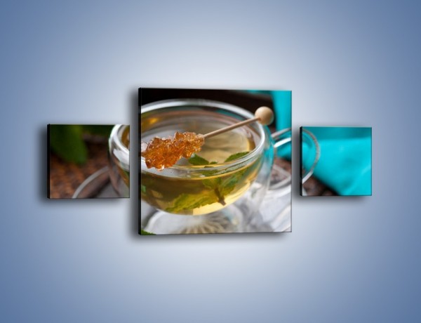 Obraz na płótnie – Oczyszczająca zielona herbata – trzyczęściowy JN104W4