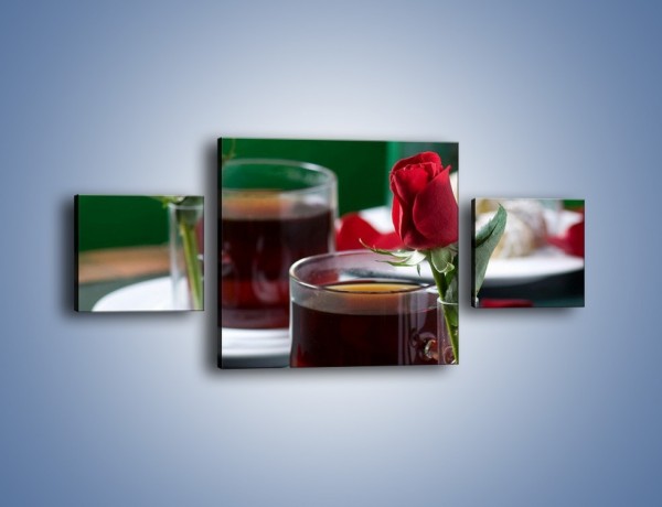 Obraz na płótnie – Herbata ze szczyptą miłości – trzyczęściowy JN119W4