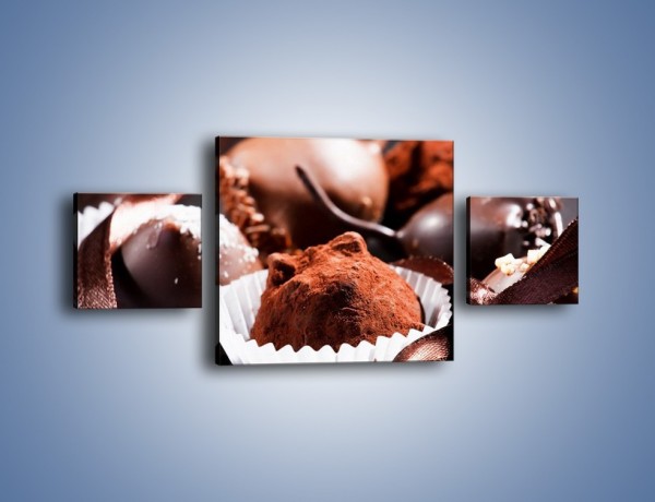 Obraz na płótnie – Wyroby z czekolady – trzyczęściowy JN123W4