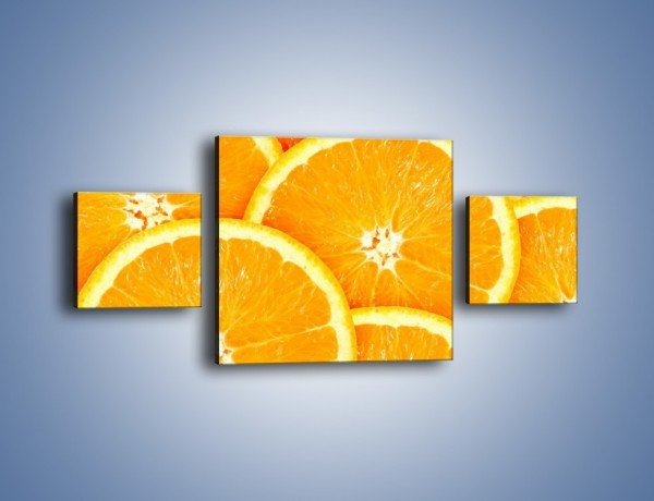 Obraz na płótnie – Pomarańczowy zawrót głowy – trzyczęściowy JN154W4