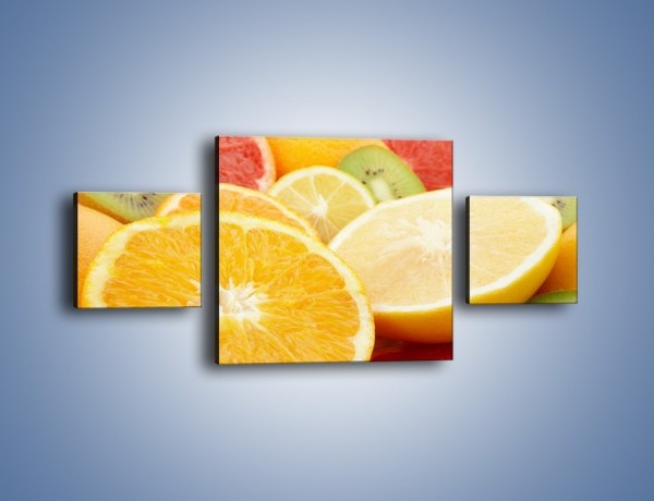 Obraz na płótnie – Kwaśny kęs witamin owocowych – trzyczęściowy JN157W4