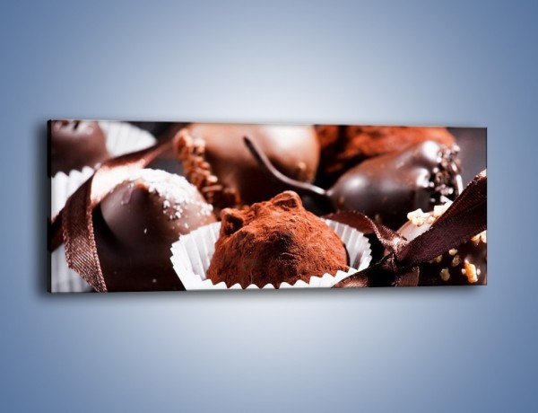 Obraz na płótnie – Wyroby z czekolady – jednoczęściowy panoramiczny JN123