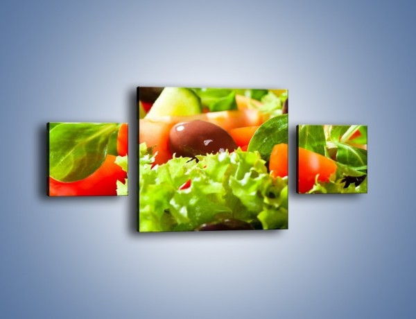 Obraz na płótnie – Sałatkowy mix warzywny – trzyczęściowy JN204W4