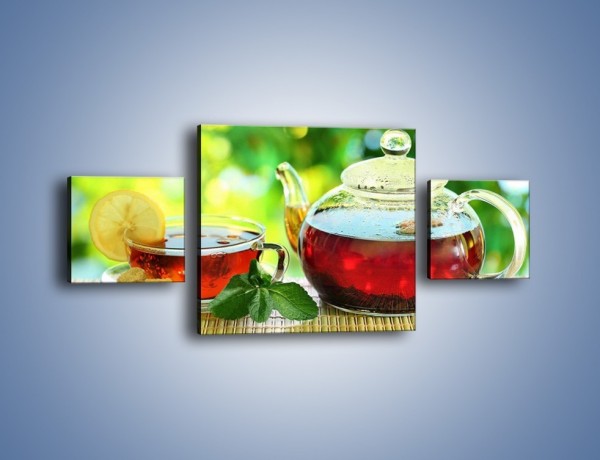 Obraz na płótnie – Ogrodowa herbatka – trzyczęściowy JN235W4