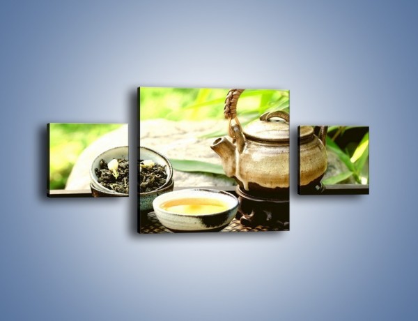 Obraz na płótnie – Herbata na świeżym powietrzu – trzyczęściowy JN249W4