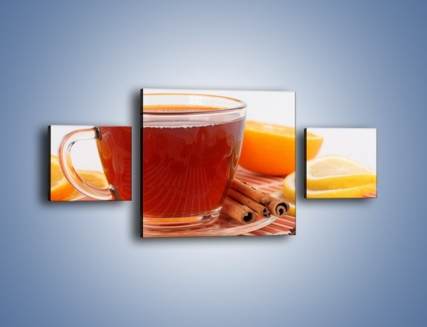 Obraz na płótnie – Moc herbaty w małej filiżance – trzyczęściowy JN297W4