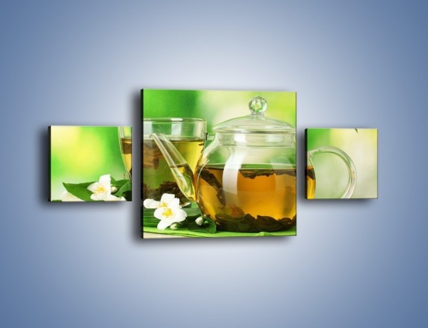 Obraz na płótnie – Herbaciane ukojenie – trzyczęściowy JN316W4