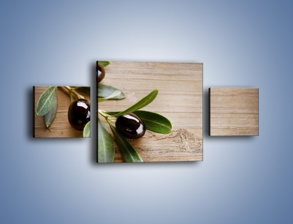 Obraz na płótnie – Dojrzała gałązka oliwek – trzyczęściowy JN334W4