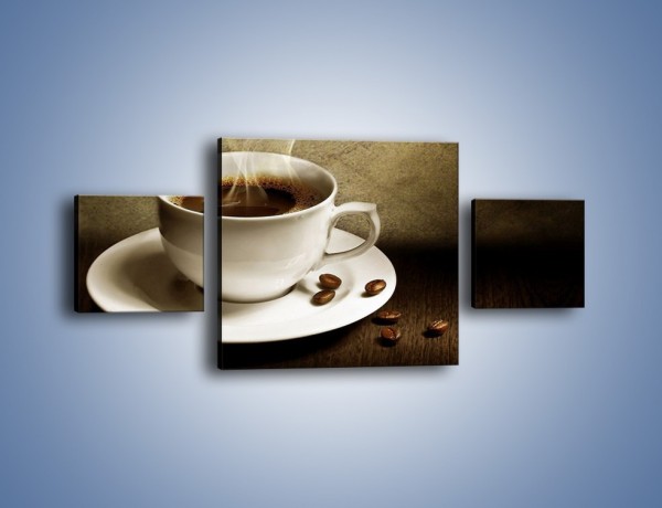 Obraz na płótnie – Kawa ze szczyptą szarości – trzyczęściowy JN345W4