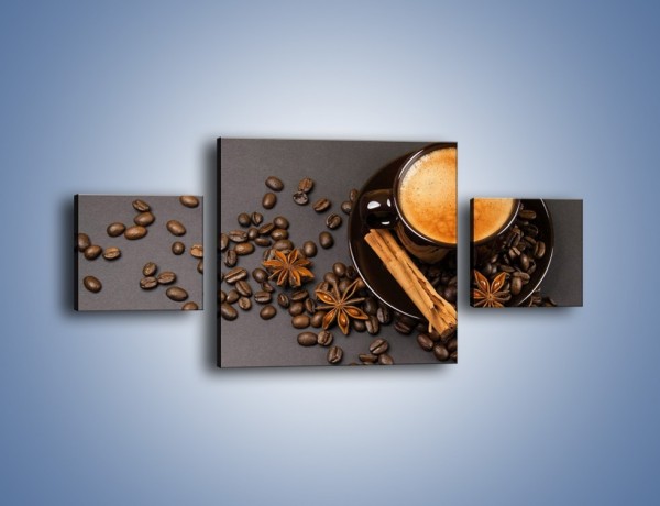 Obraz na płótnie – Kawa z goździkiem – trzyczęściowy JN349W4