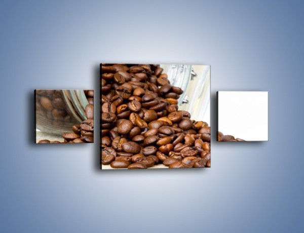Obraz na płótnie – Ziarna kawy w słoiku – trzyczęściowy JN368W4