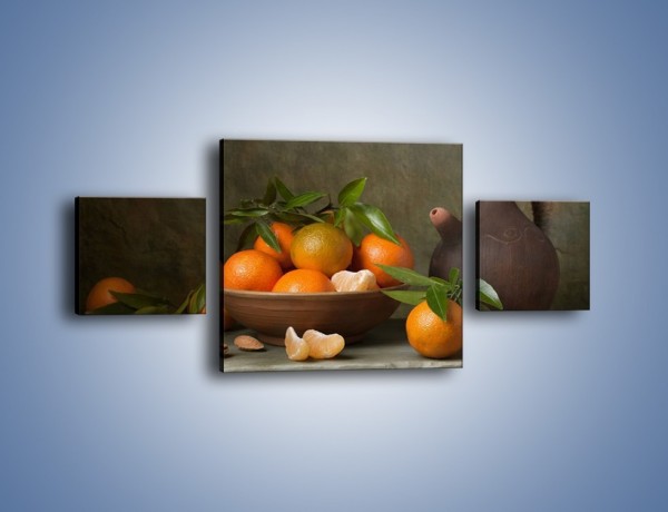 Obraz na płótnie – Miska nazrywanych pomarańczy – trzyczęściowy JN381W4