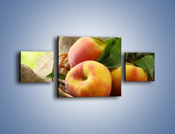 Obraz na płótnie – Dojrzałe jabłka w koszu – trzyczęściowy JN390W4