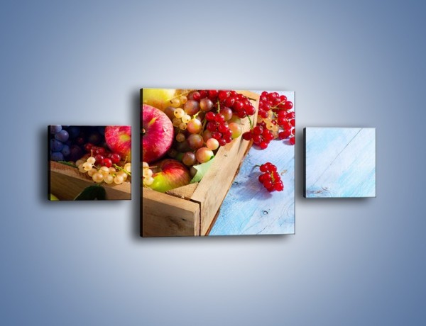 Obraz na płótnie – Skrzynka z owocami – trzyczęściowy JN405W4